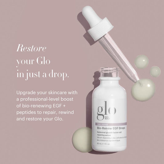 Glo Skin Beauty Bio-Renew EGF Drops | Restore, Strengthen, and Firm Skin with this Reparative Serum