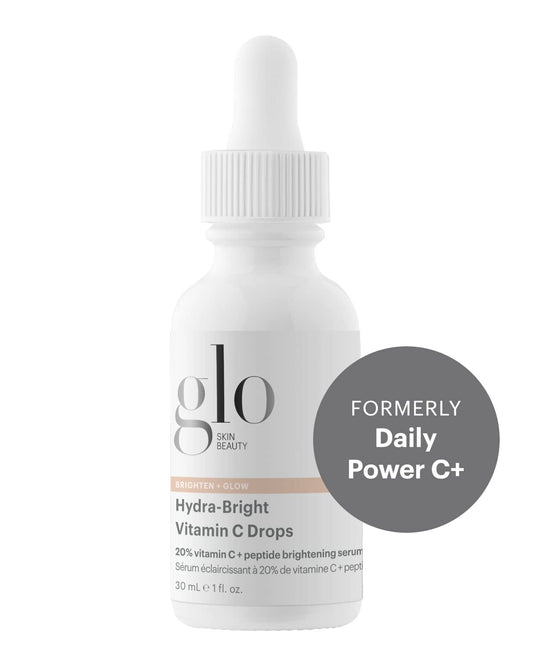 Glo Skin Beauty Hydra-Bright Vitamin C Drops - 20% Vitamin C + Peptide Brightening Serum - Formerly Daily Power C+ Serum