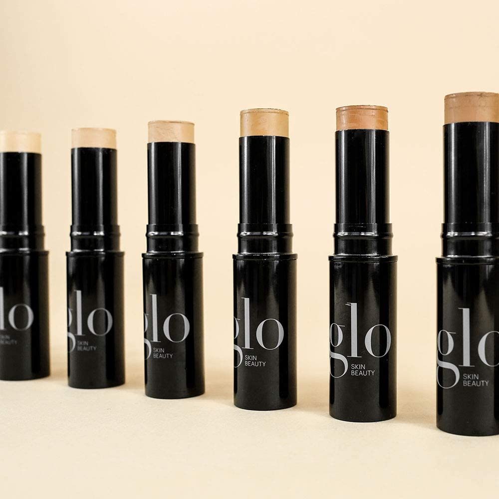 Glo Skin Beauty HD Mineral Foundation Stick - Concealer Makeup Infused with Hyaluronic Acid - Buildable Coverage, Contour & Highlighter